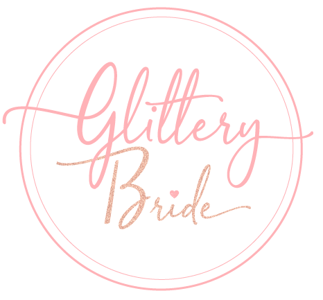 glittery bride badge