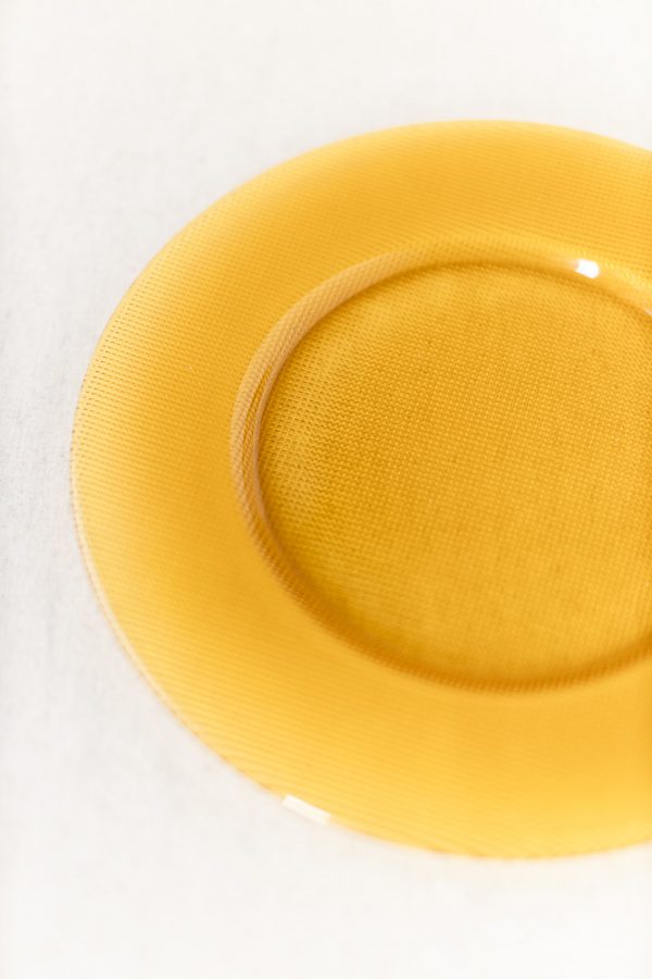 Platzteller - Glas gelb