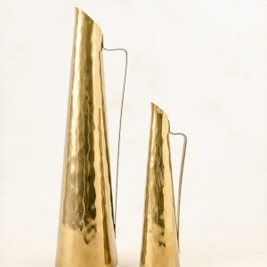 schmale Vasen Set - 2-teilig, gold